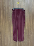 Maroon Striped Casual Trousers