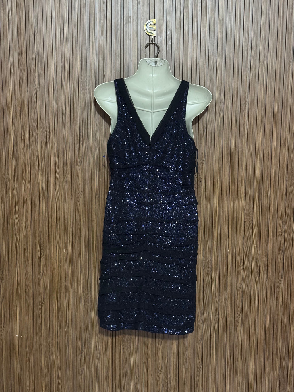 Chest 13 Length 32 Black Strap Dress
