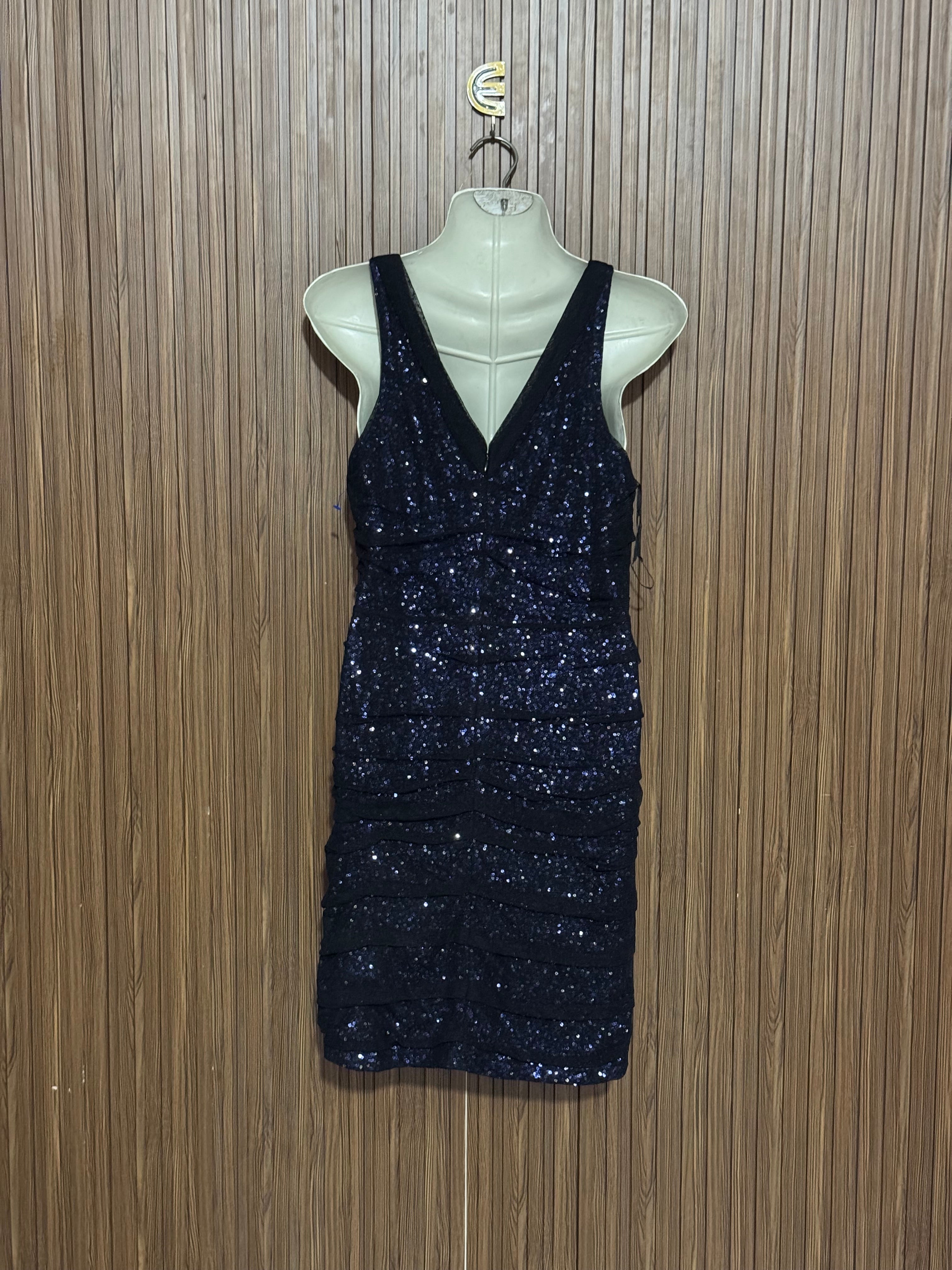 Chest 13 Length 32 Black Strap Dress