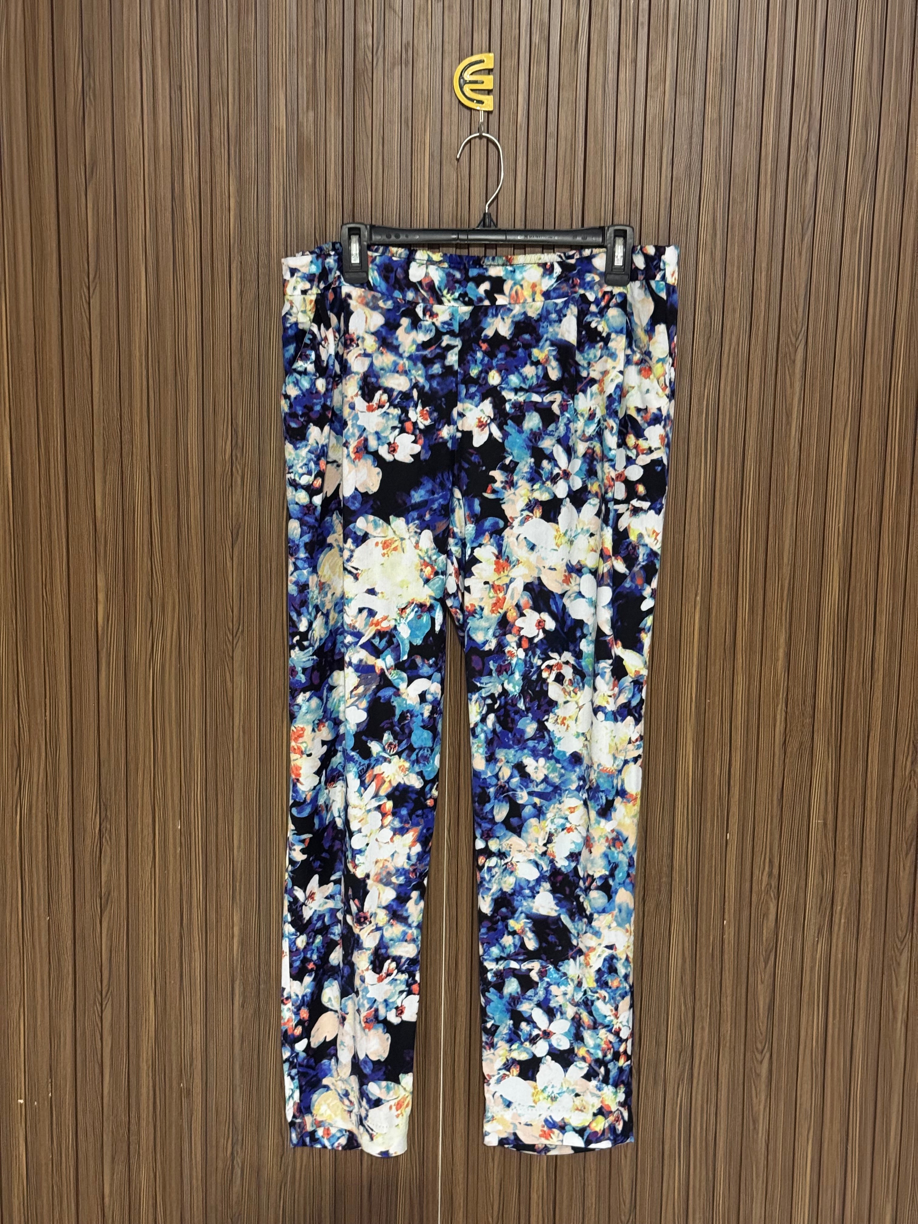 Royal Blue Floral Print Trousers
