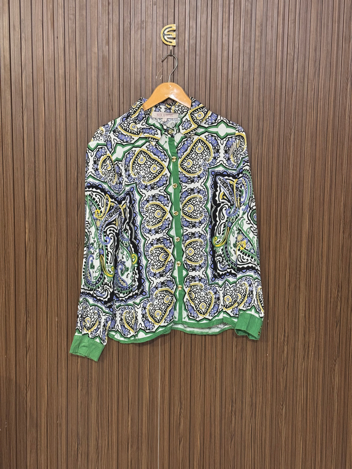 Chest 21 Length 24 Fabric Linen Printed Top
