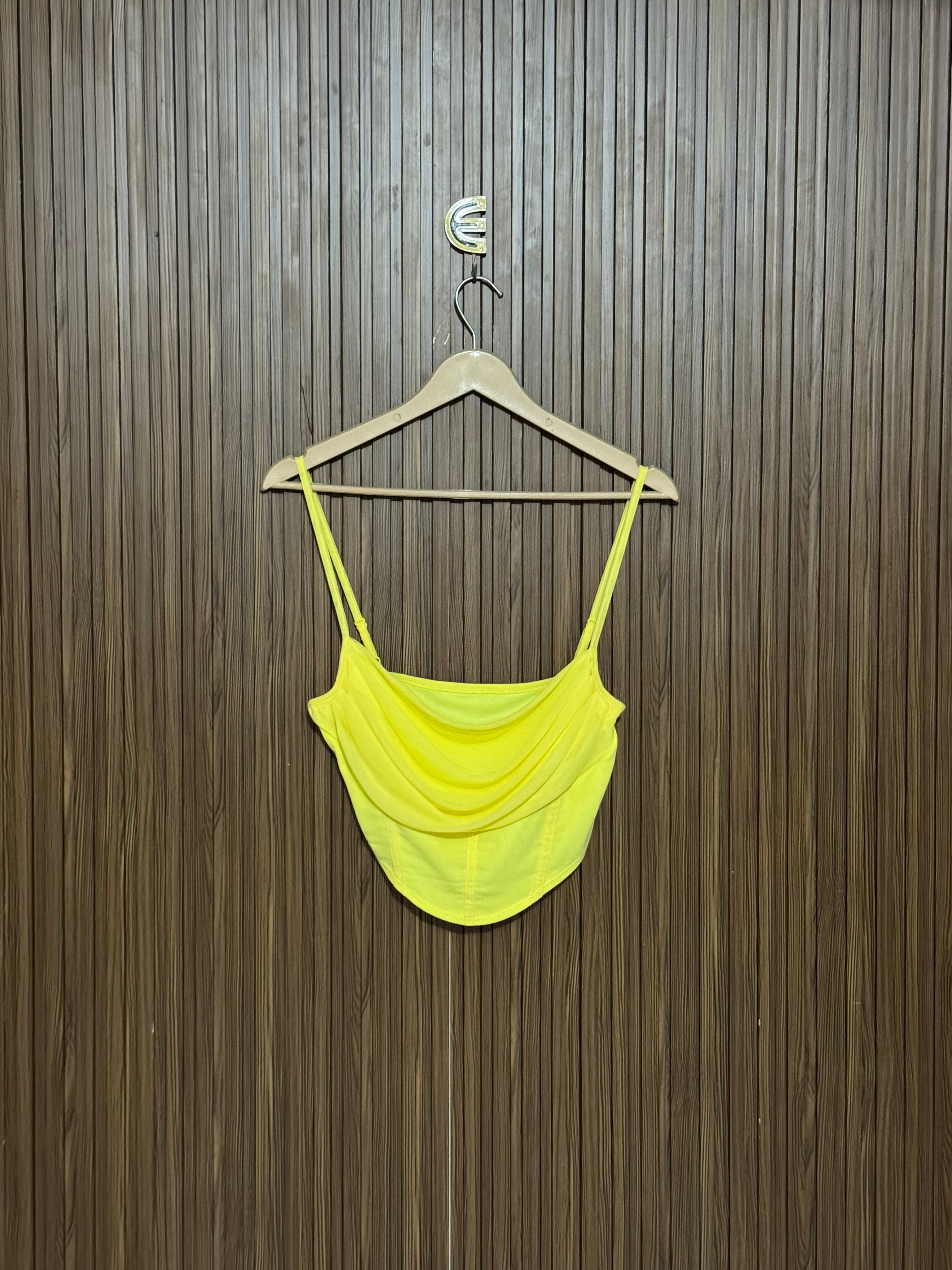 Chest 15 Length 16 Yellow Cowl Neck