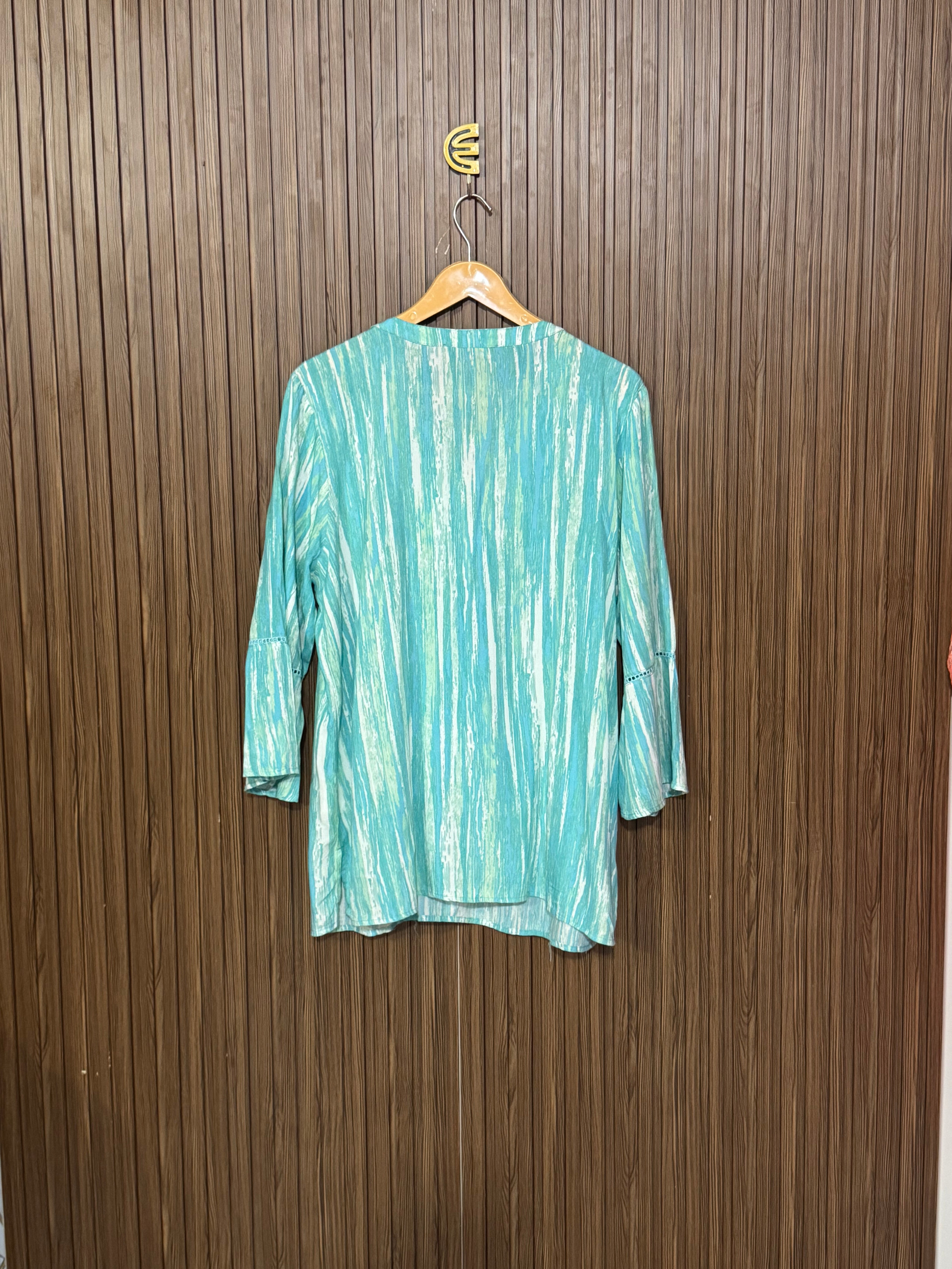 Chest 22 Length 28 Fabric Linen V-Neck Tunics