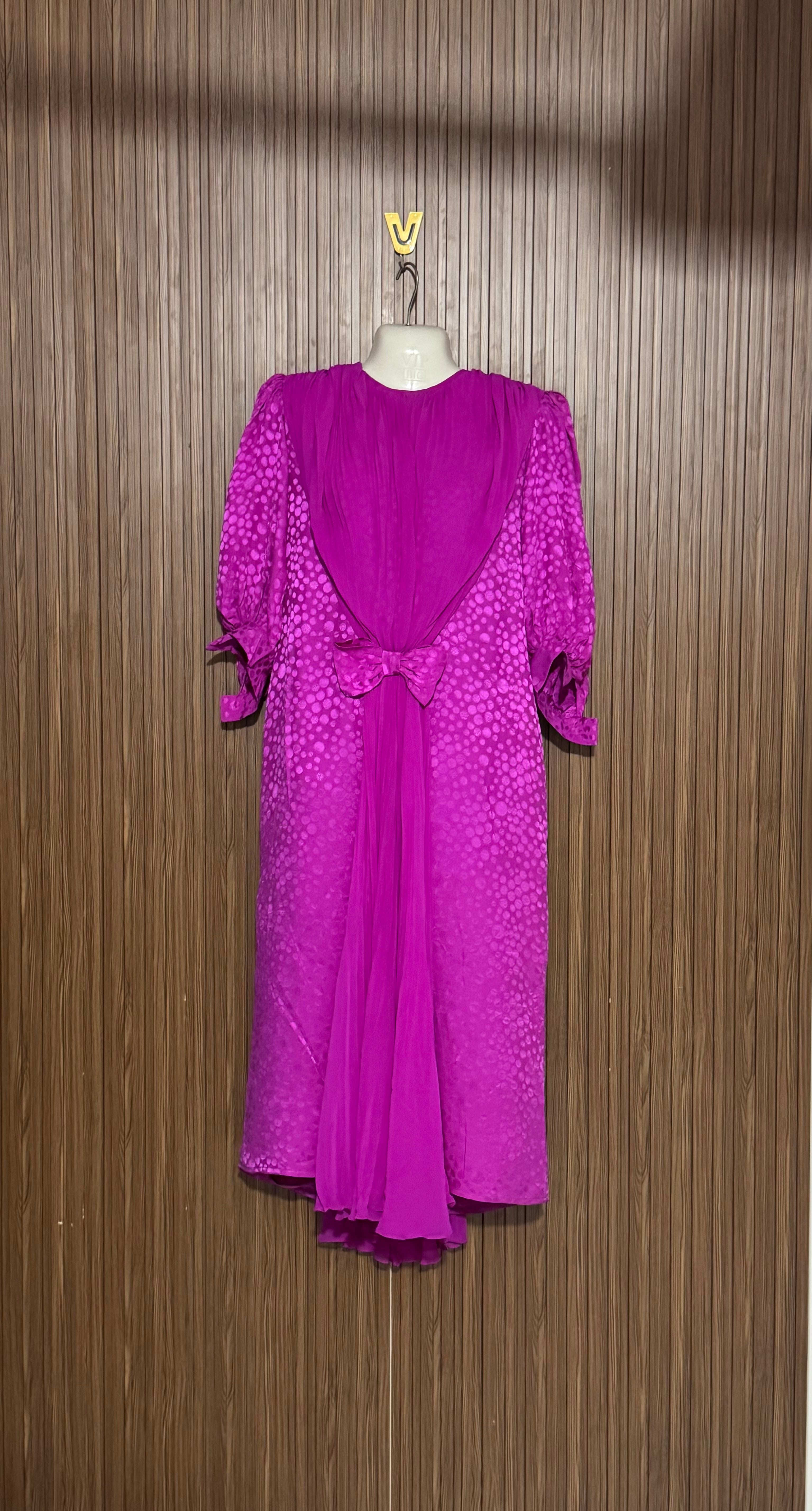 Chest 17 Length 45 Fabric Silk Bow Dress