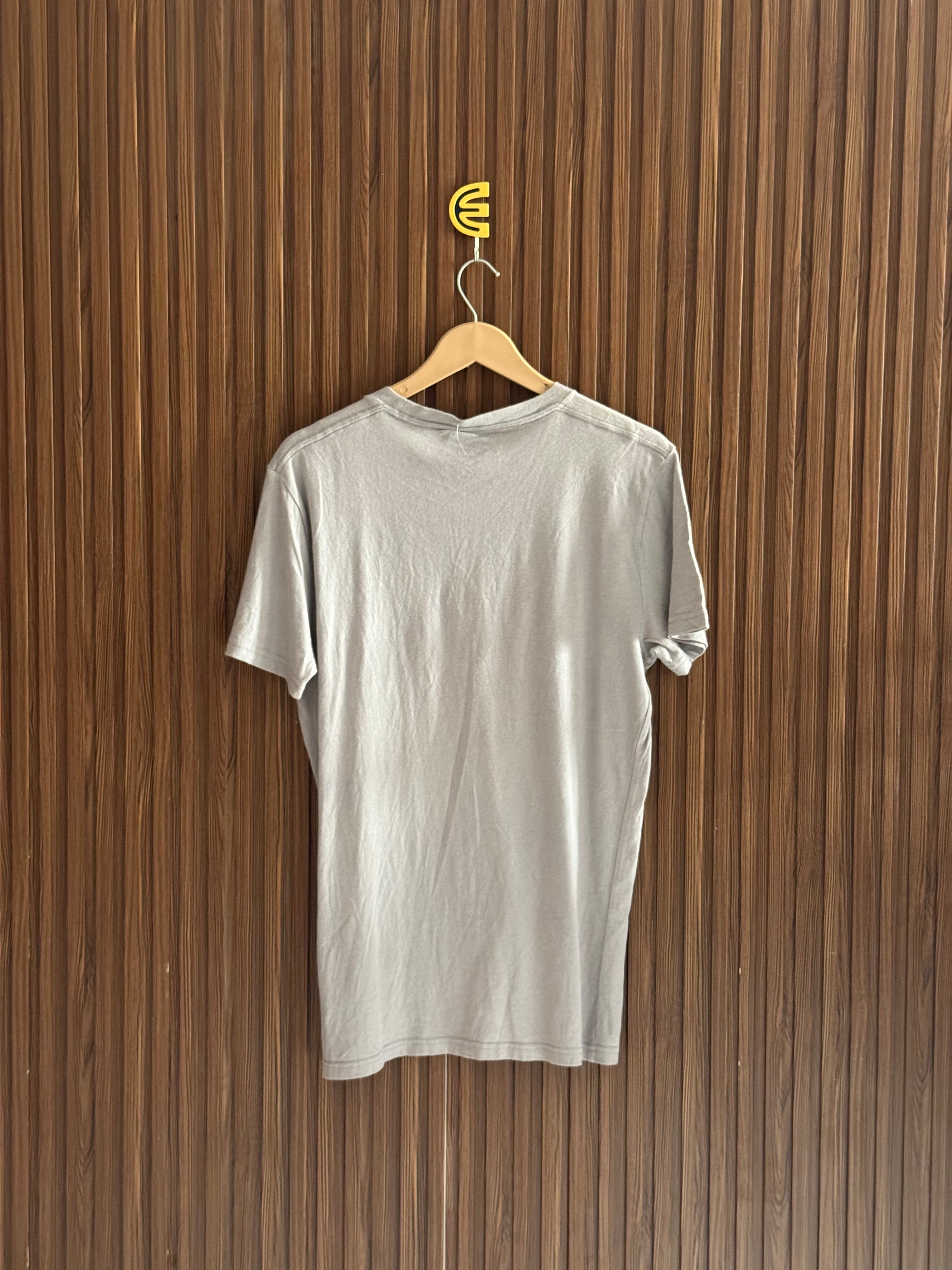 Platinum Grey Chest Print T-Shirt