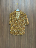 Chest 18 length 25 Fabric Cotton V-Neck Vintage
