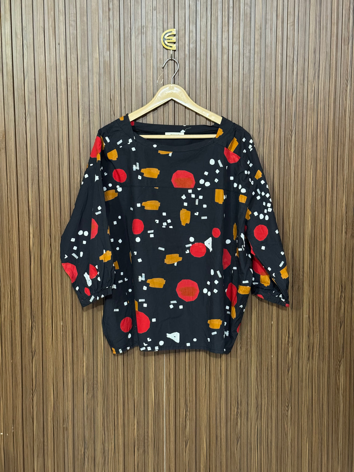 Chest 28Length 25Fabric cotton Easy Sleeve Blouse