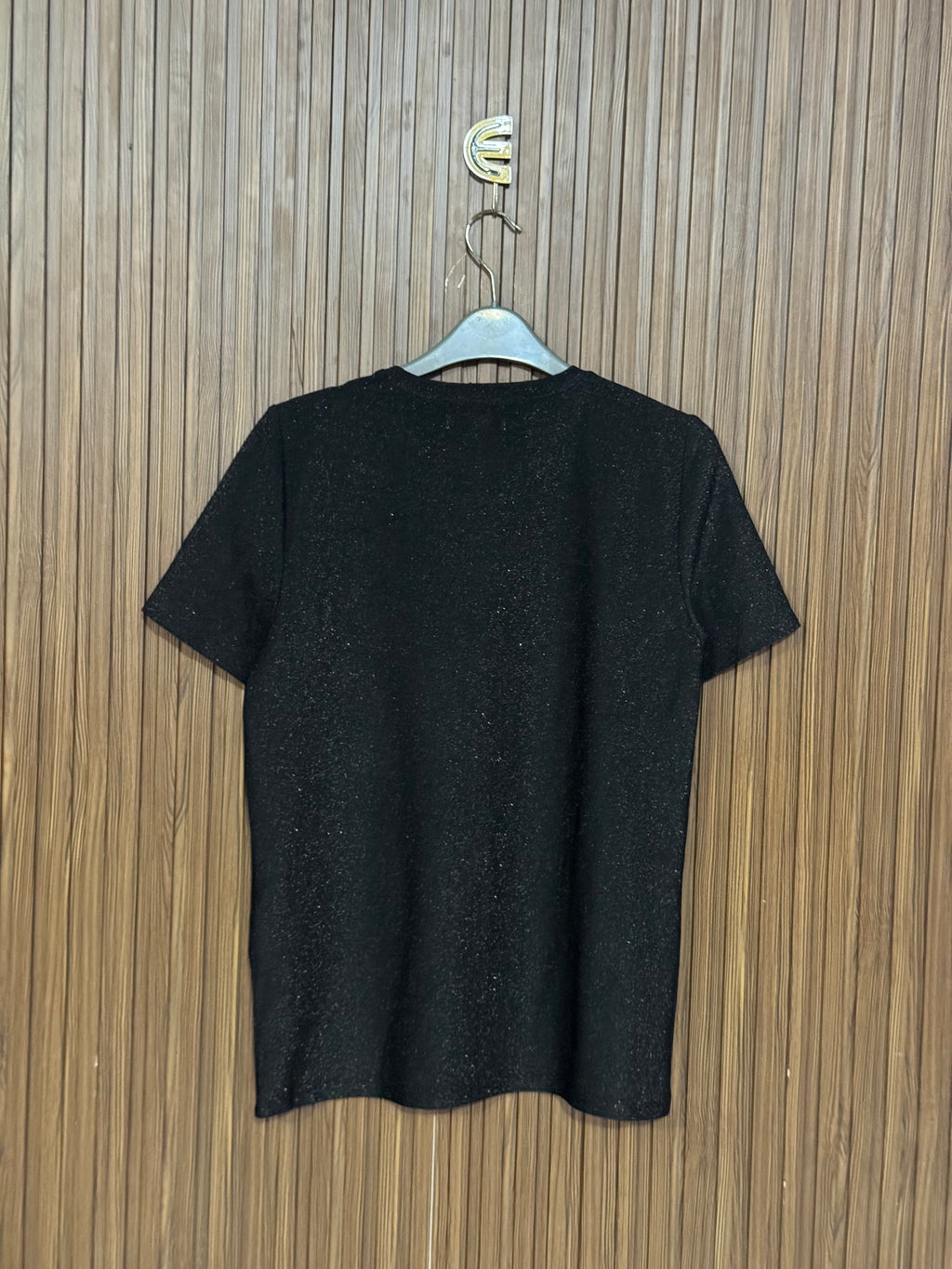 Chest 17 Length 24 Black Plain Shirt
