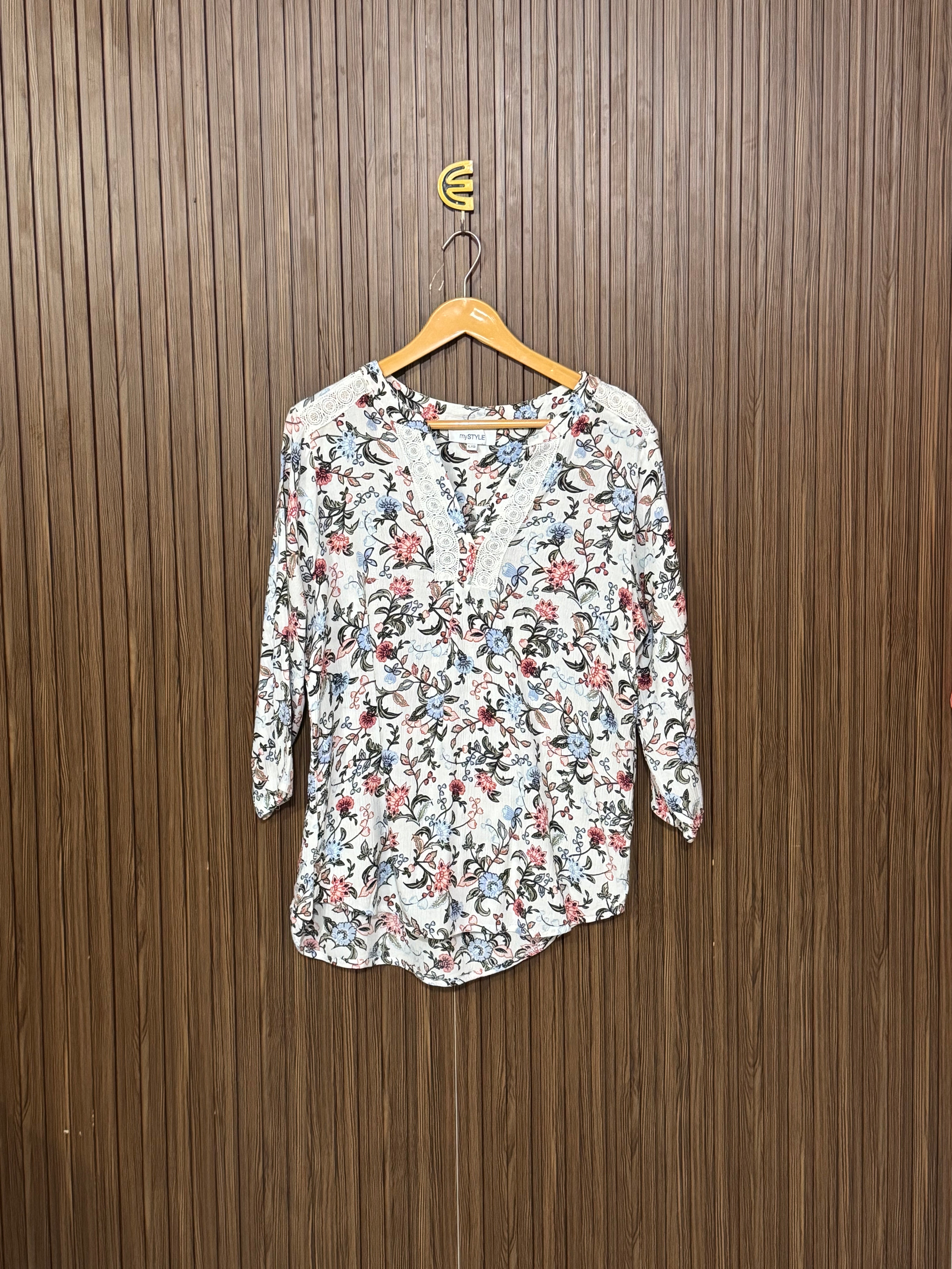 Chest 21 Length 28 Fabric Shifon Floral Printed Chiffon