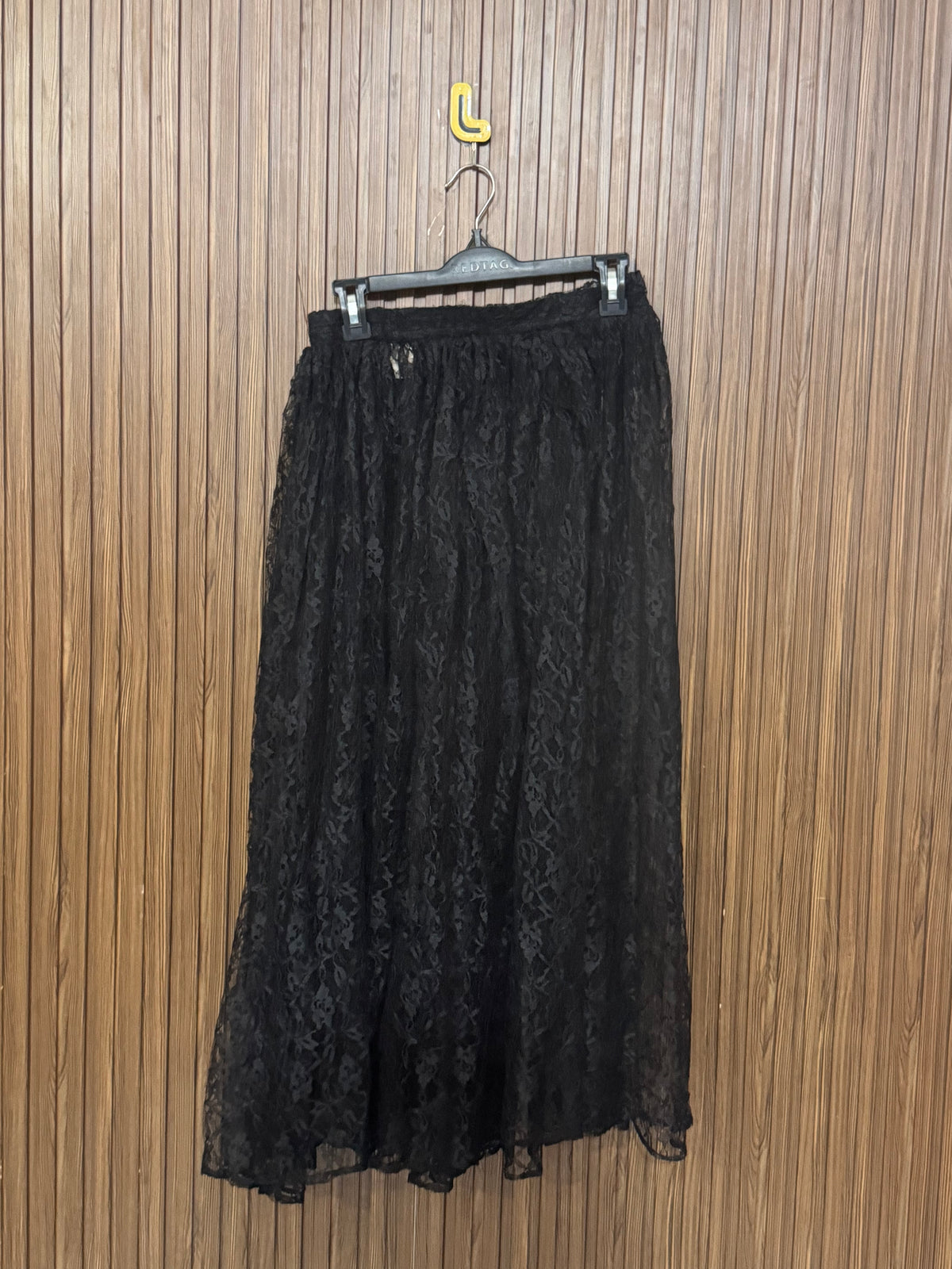 Waist 30 to 32 Length 33 Fabric Silk Net Pleated Midi Skirt