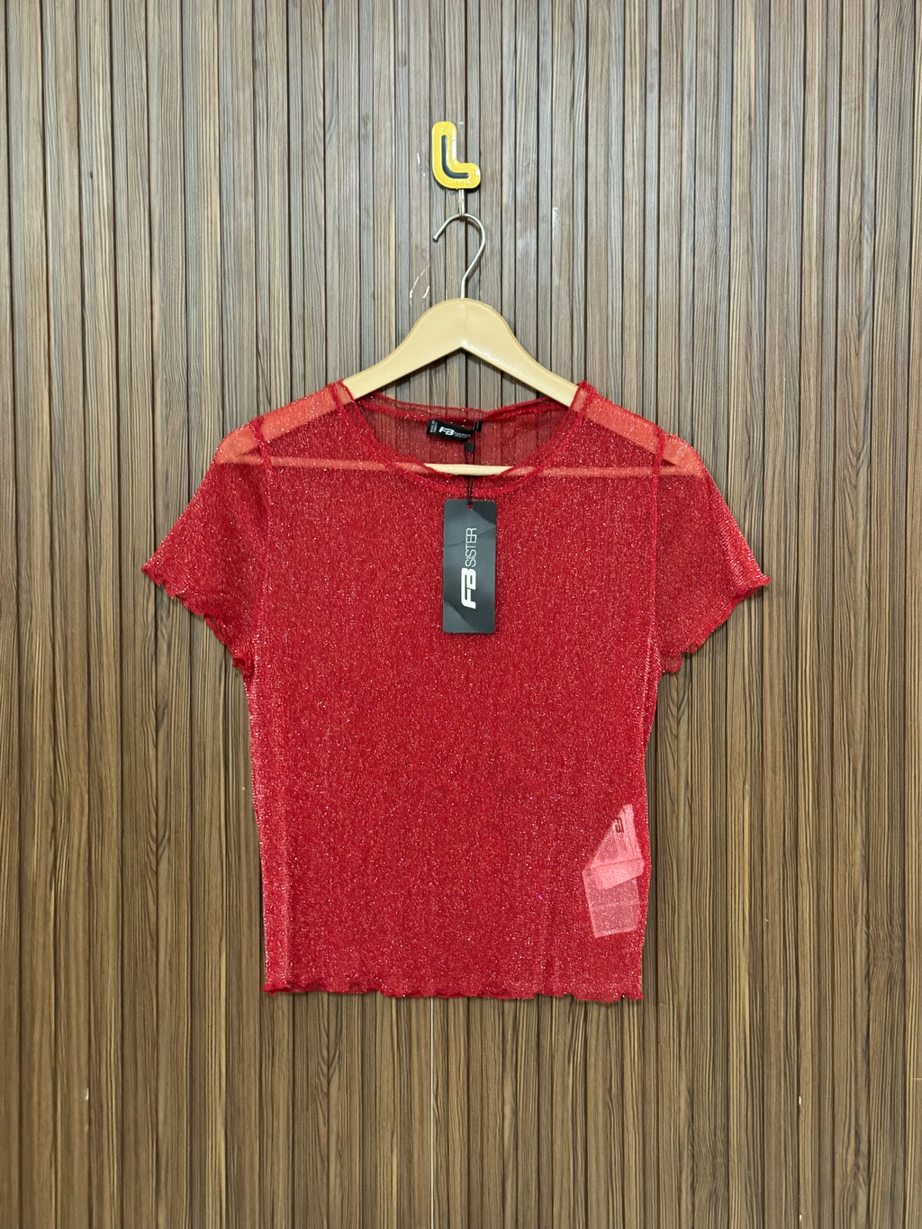 Chest 14 Length 19 Fabric Net Everyday Crop Top