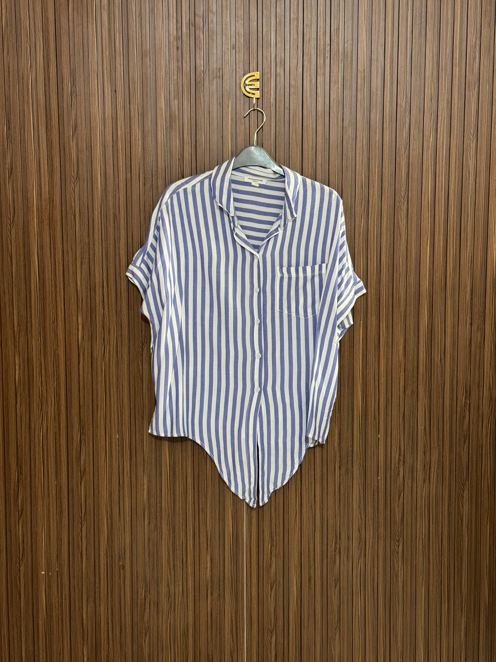 Chest 24 length 25 Fabric Nylon Tie-Front Striped