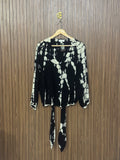 Chest 22 Length 22 Fabric Shifon Abstract Print Tie Top