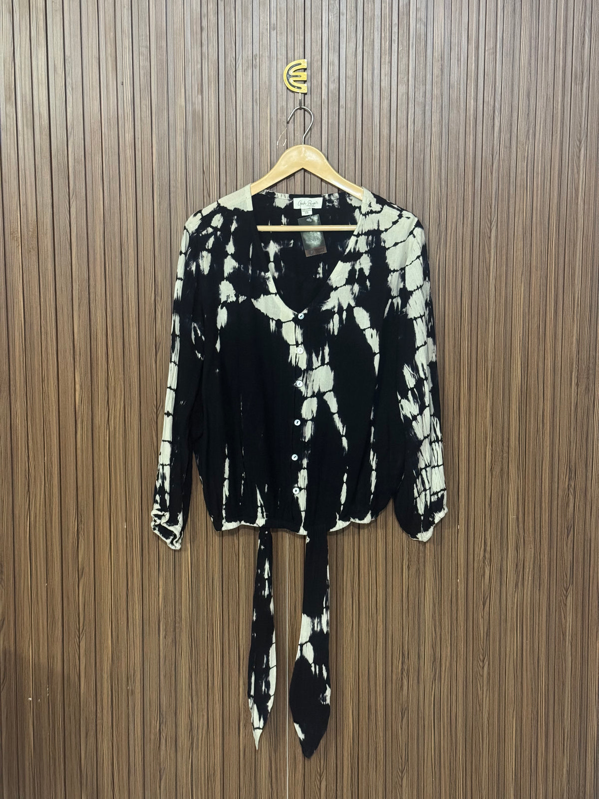 Chest 22 Length 22 Fabric Shifon Abstract Print Tie Top