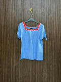 Chest 18 length 25 Fabric Cotton Blue Cotton