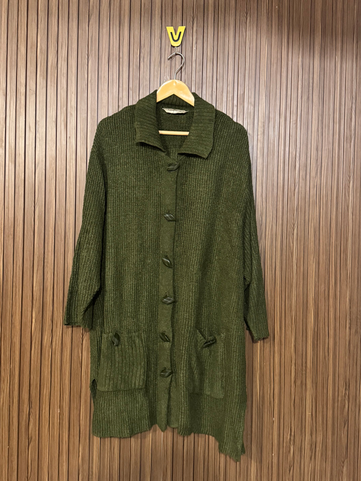 Chest 25 Length 35 Pocket Knit Front Open