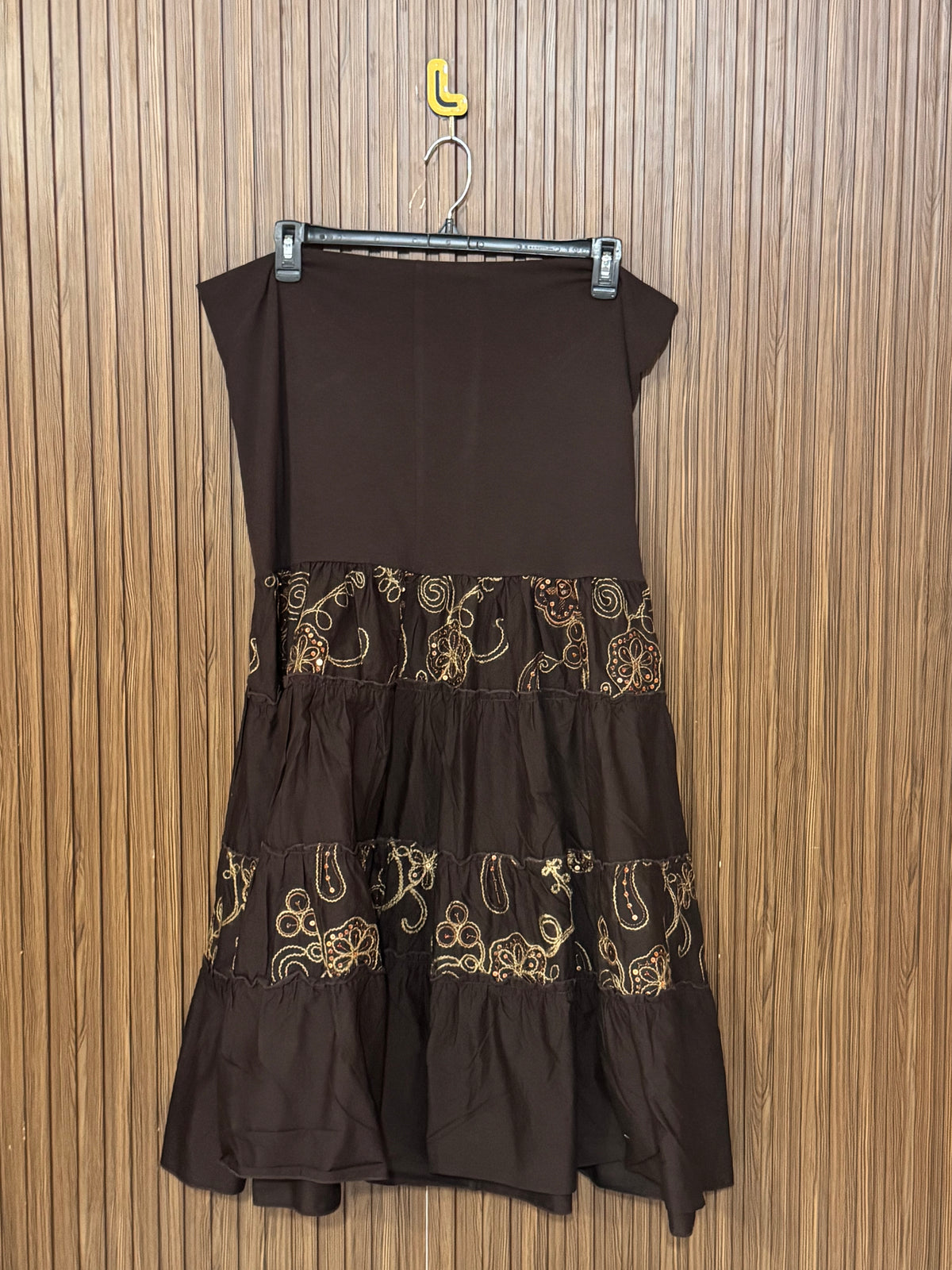 Waist 40 to 42 Length 38 Fabric Silk Frill Skirt