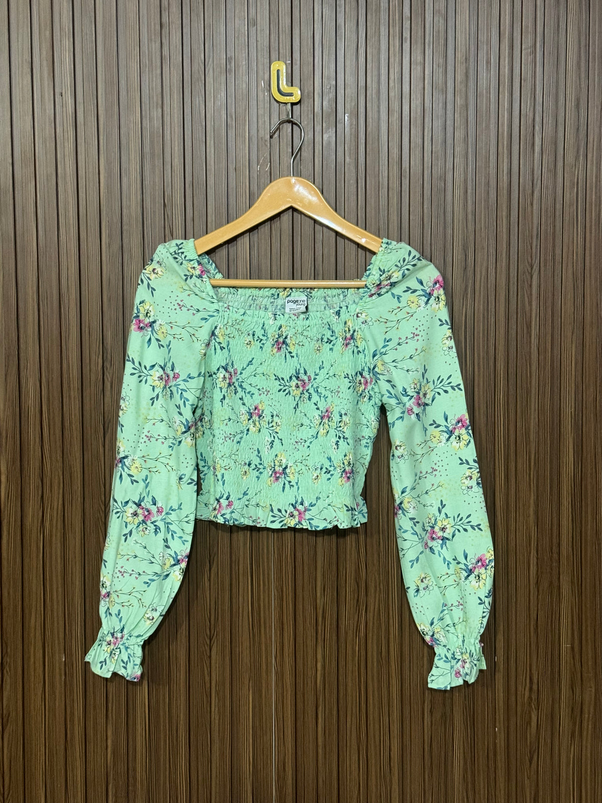 Chest 13 Length 14 Fabric Silk Curve Crop
