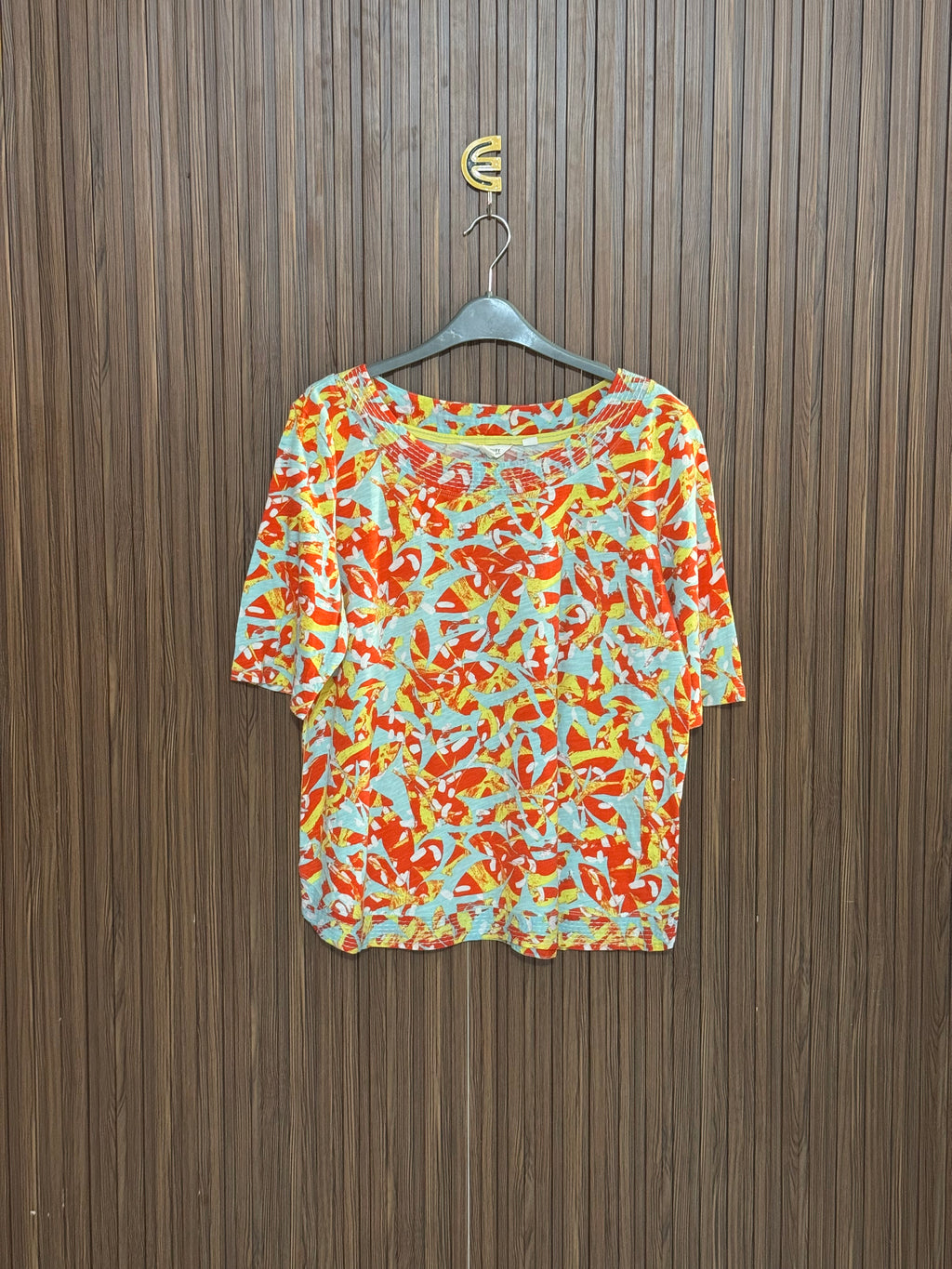 Chest 20 length 24 Fabric Shifon Orange Printed