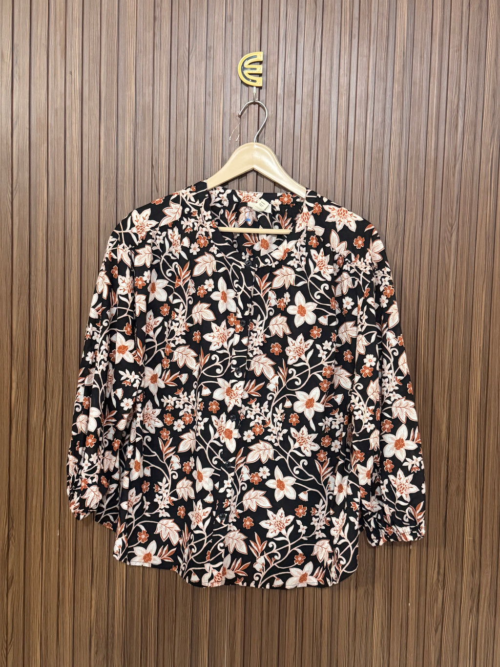 Chest 27 Length 25 Fabric Silk Basic Shirt