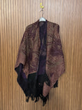 Western Knit Wool Cape Shawl