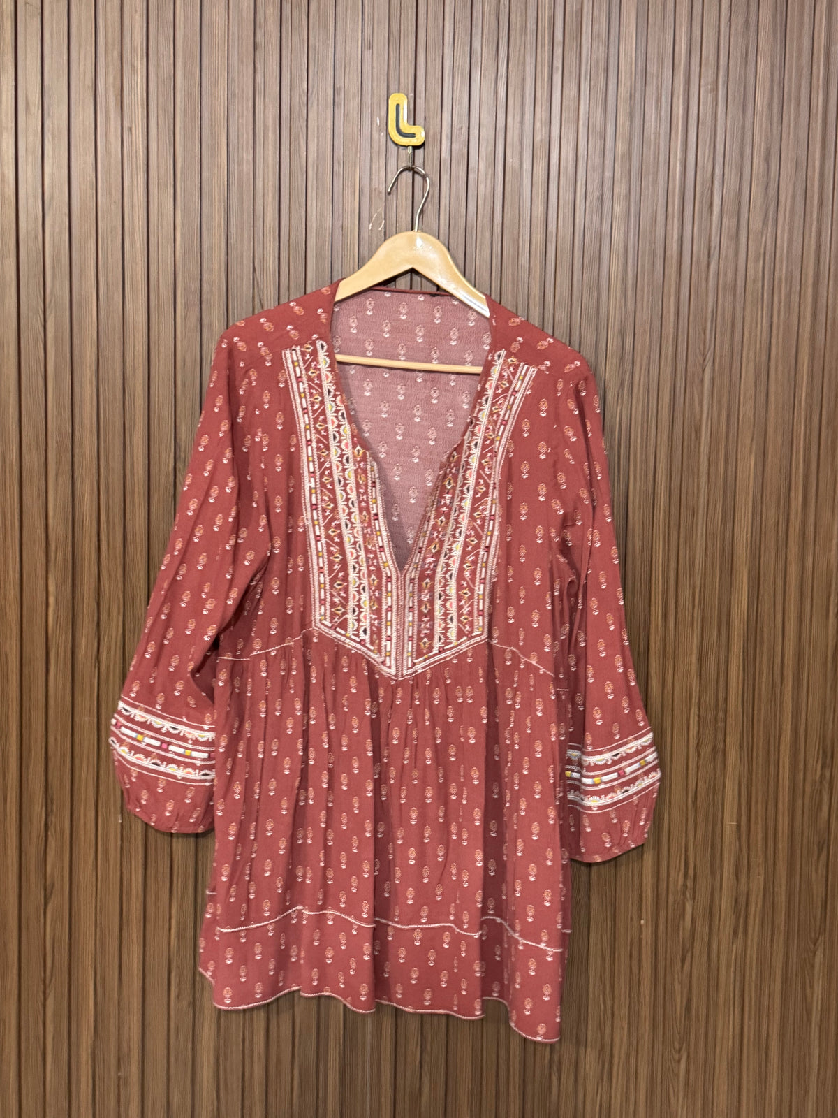 Chest 22 Length 30 Fabric Silk Shifon Knit Full Sleeves