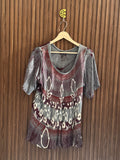 Chest 22 Length 28 Fabric Silk Summer Top