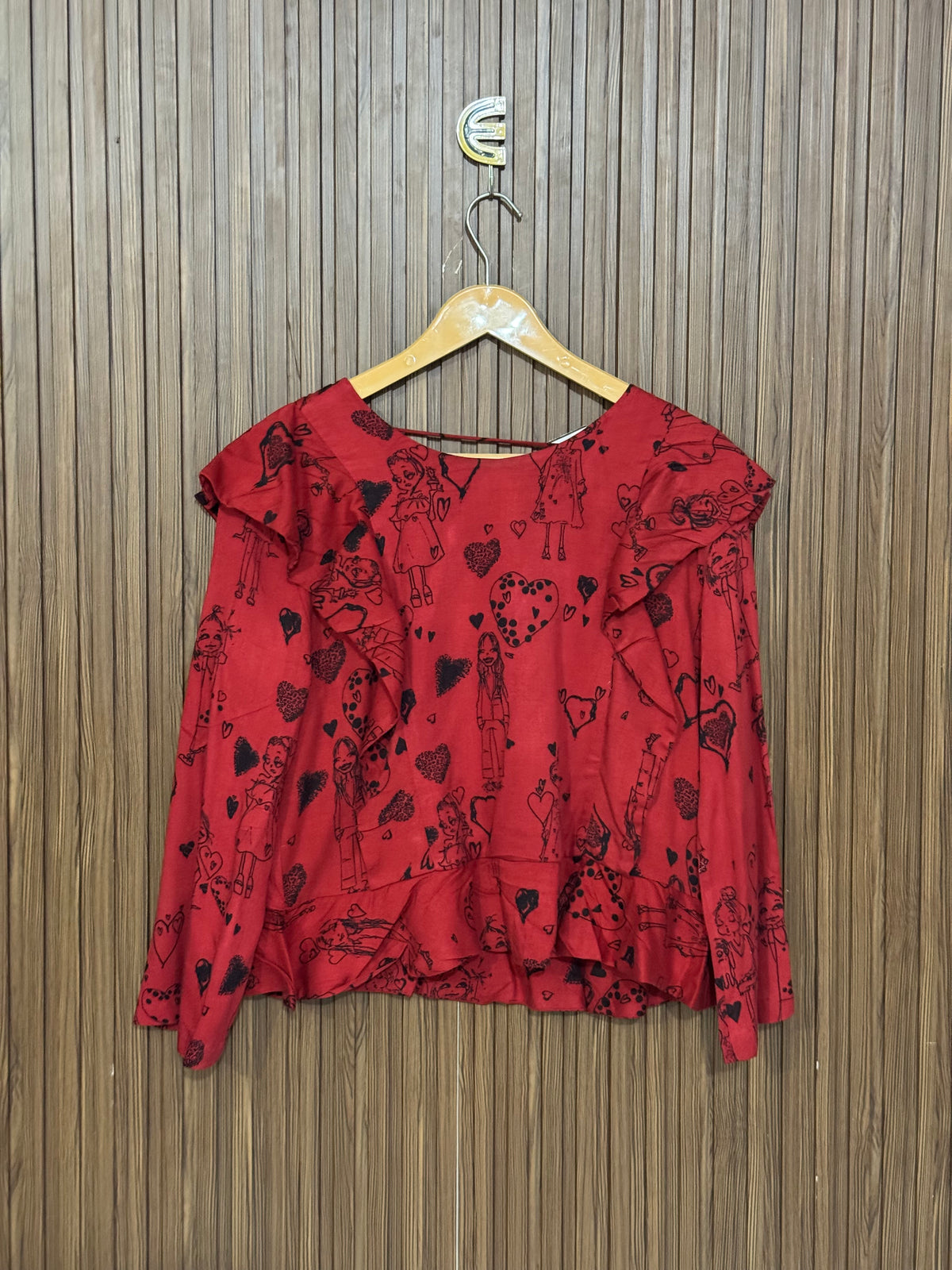 Chest 19 Length 19 Fabric Silk Party Top