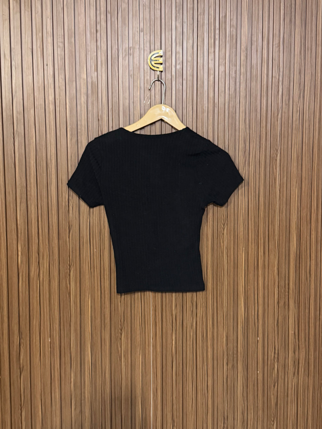 Chest 13 Length 16 Fabric Shifon Black V Neck Ruched
